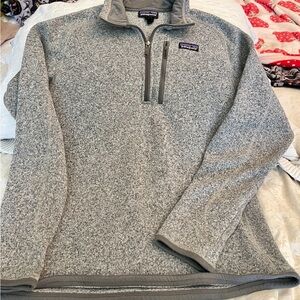 Patagonia Men's Zip-Up Sweater in Heather Gray